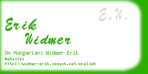 erik widmer business card